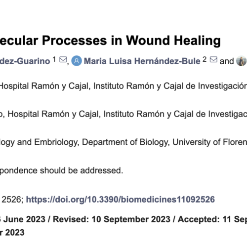 Publicacion internacional de la Dra Fernández Guarino en colaboracion con el Irycis y la Universidad de Florencia