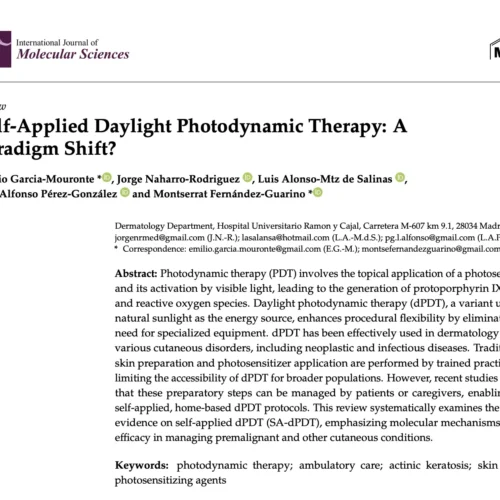 Terapia fotodinamica autoadministrada